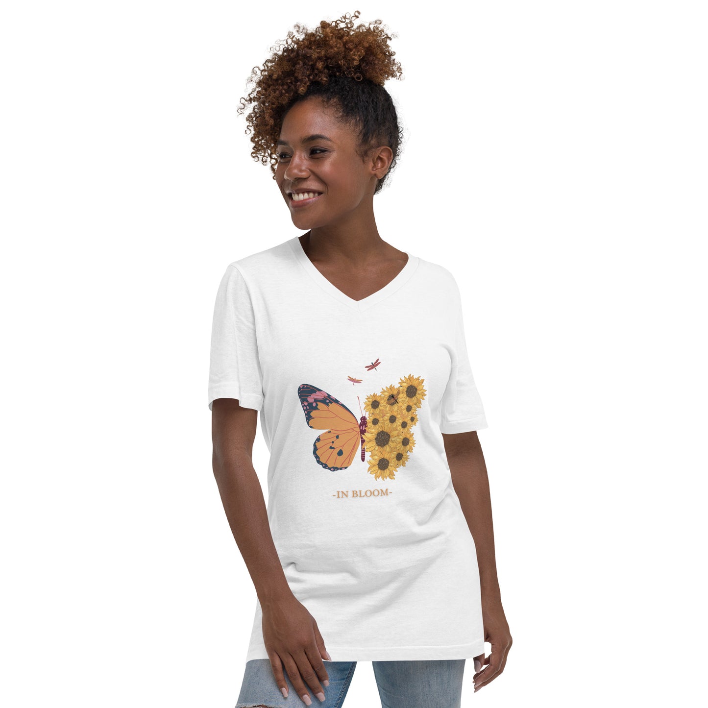 In Bloom women's Short Sleeve V-Neck T-Shirt