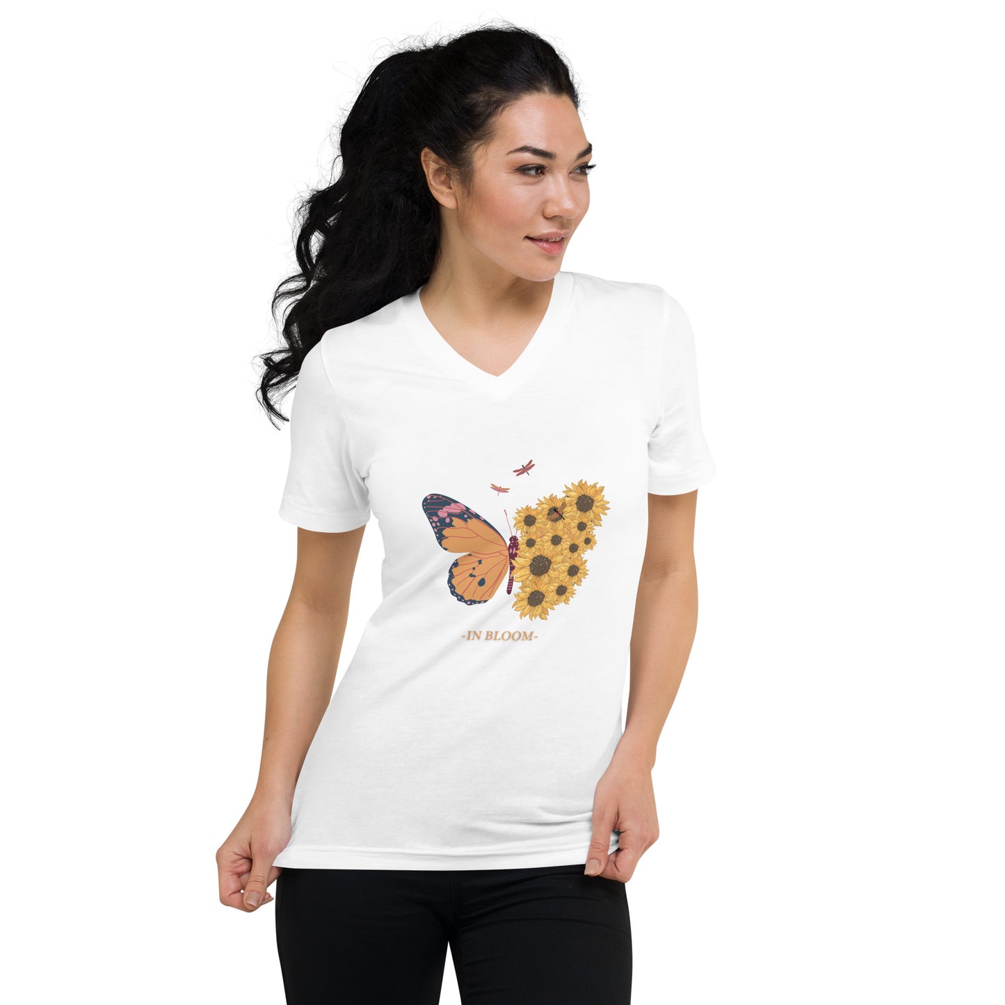 In Bloom women's Short Sleeve V-Neck T-Shirt