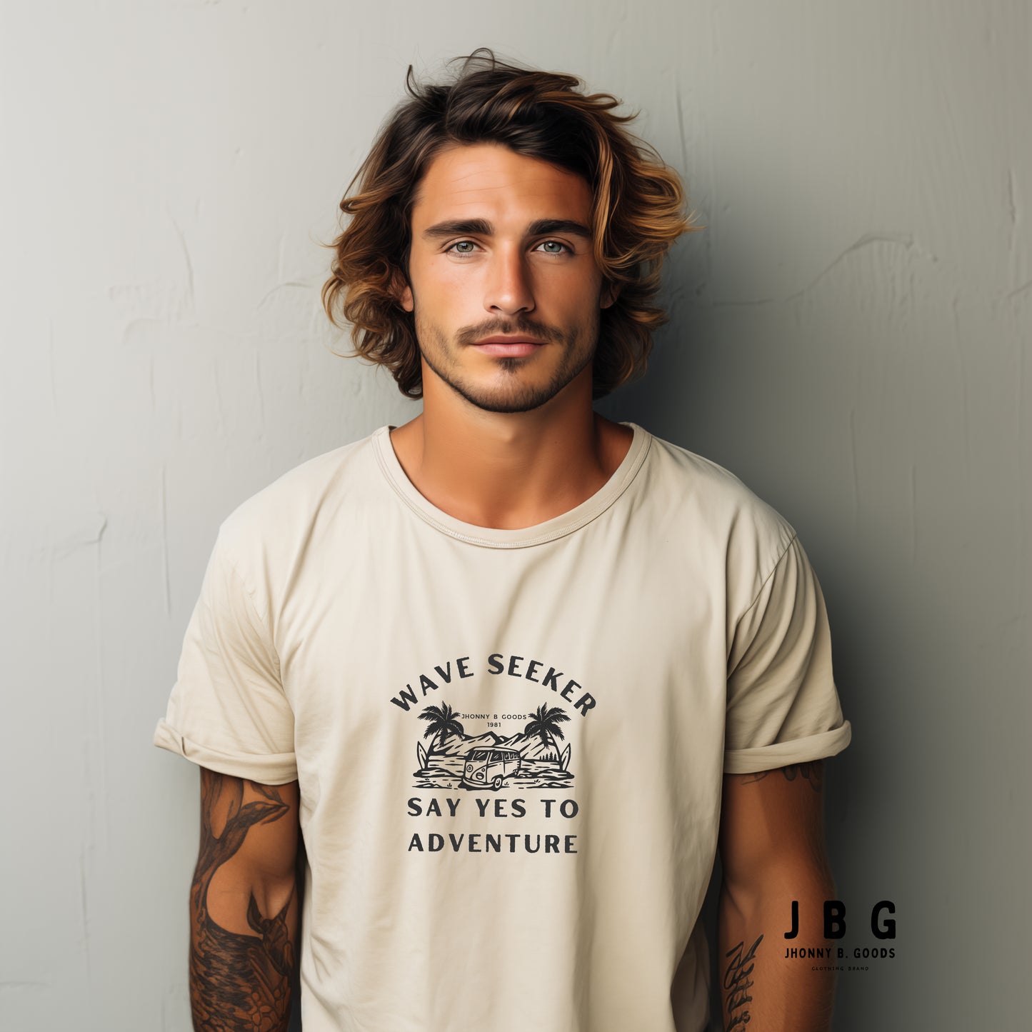 Wave Seeker Men garment-dyed heavyweight t-shirt