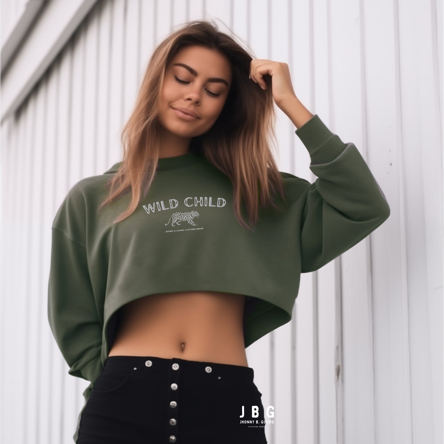 Wild Child Crop Hoodie