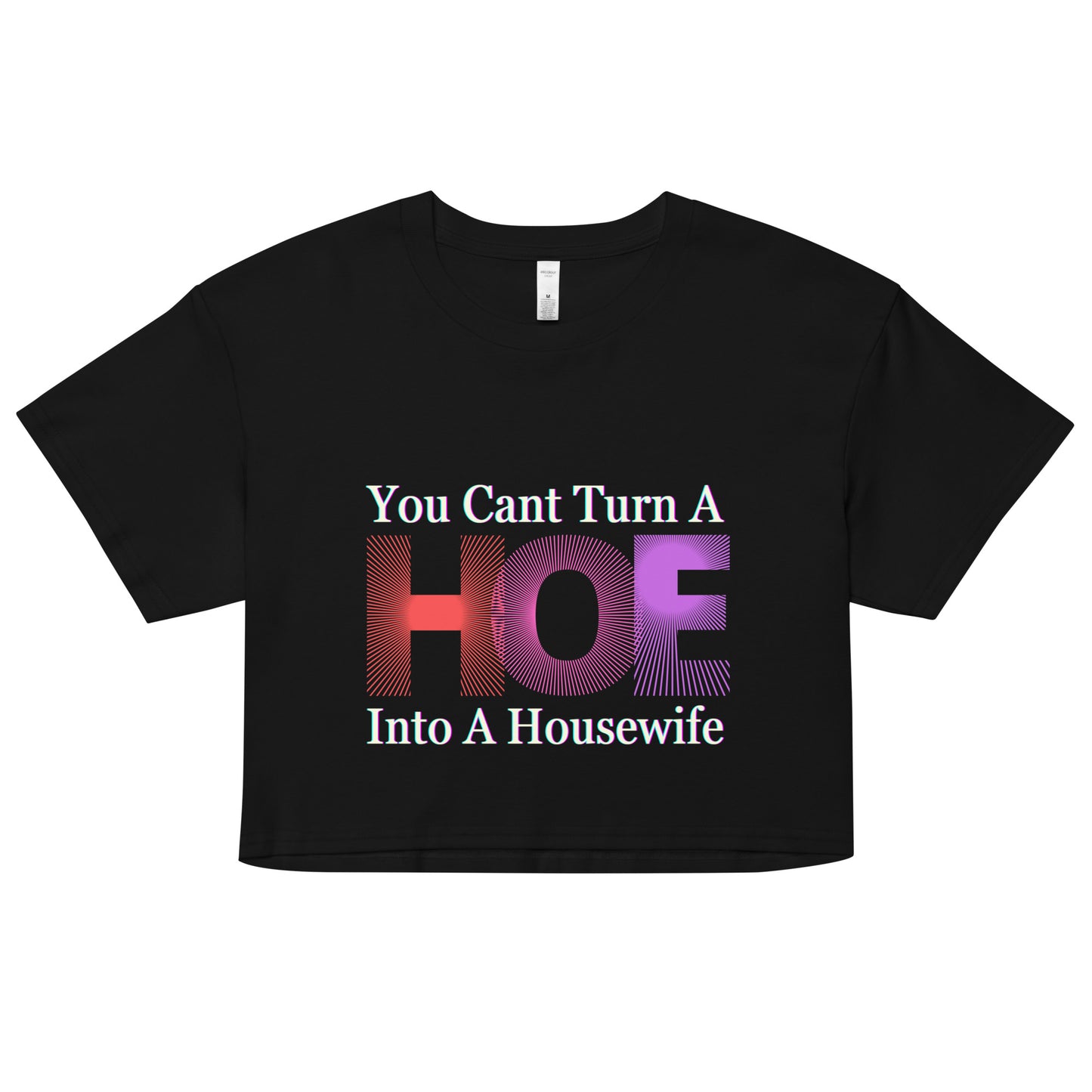 You Cant Turn a Hoe Into A Housewife Women’s crop top