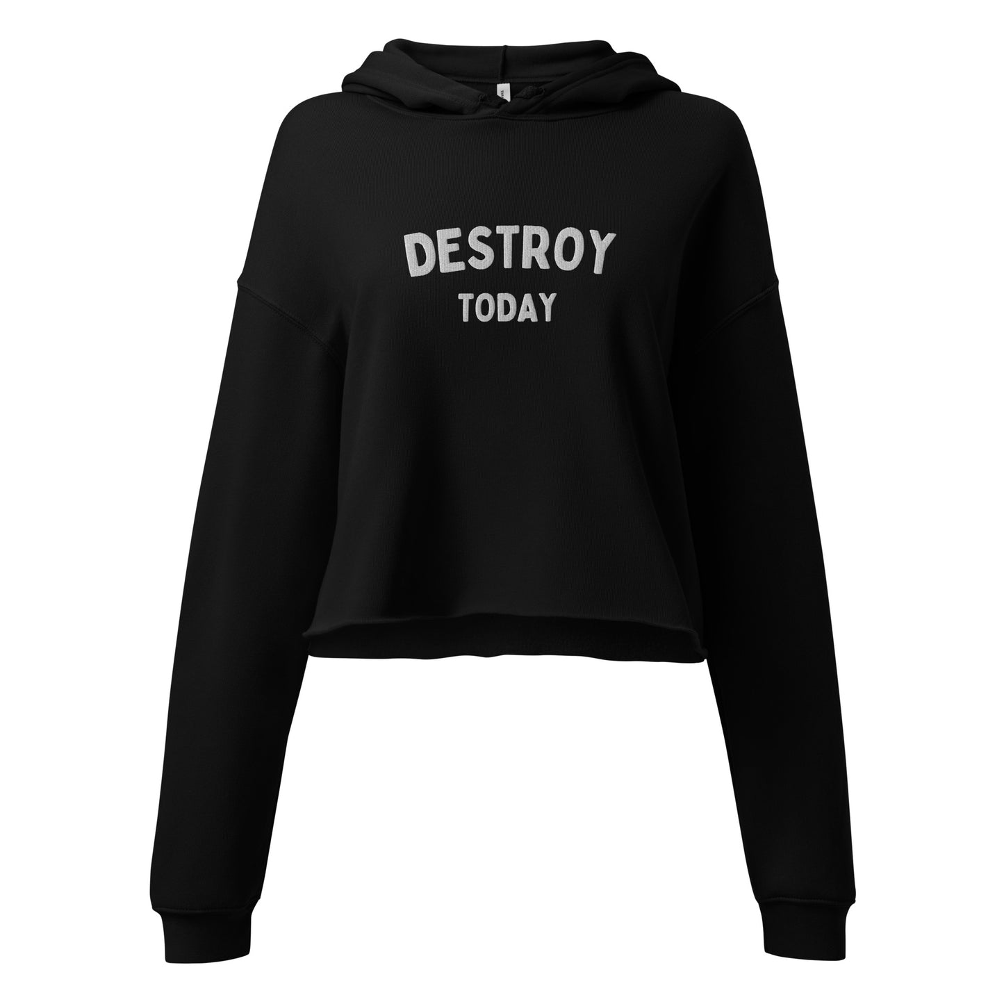 Destroy Today womens Crop Hoodie