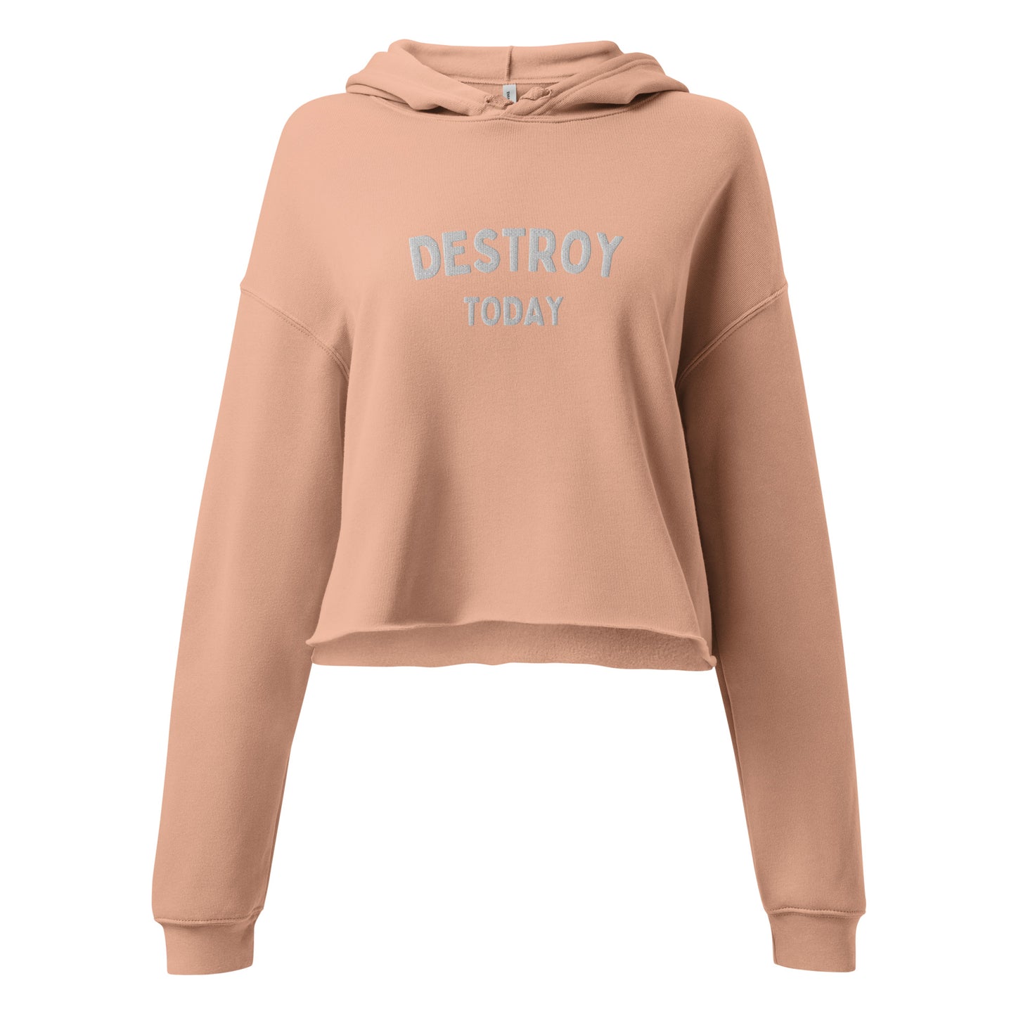 Destroy Today womens Crop Hoodie