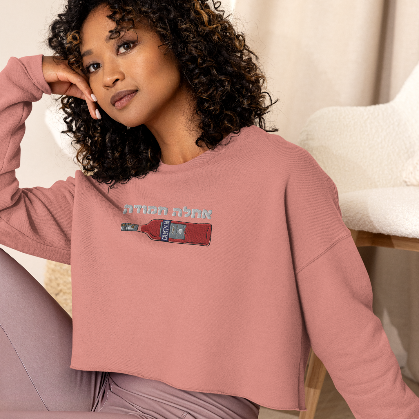 Sweet Campari Crop Sweatshirt