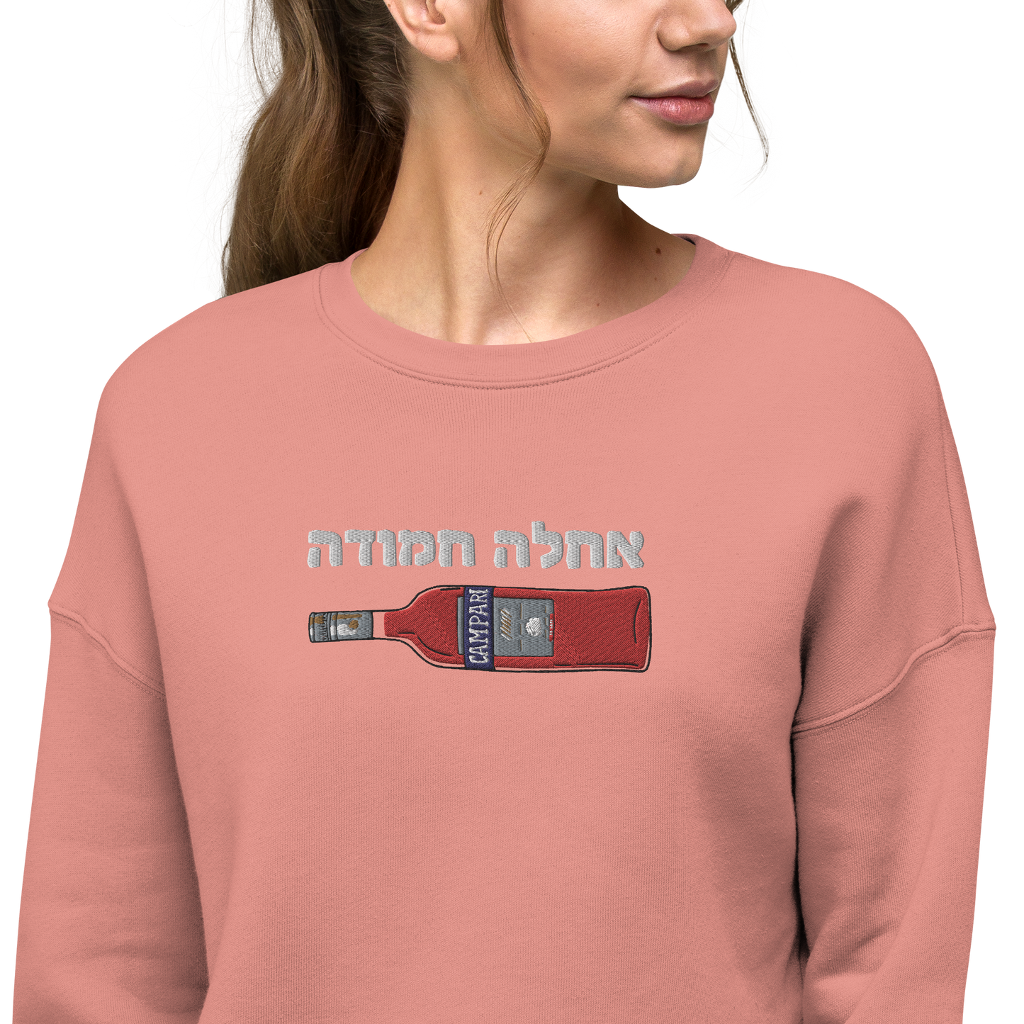 Sweet Campari Crop Sweatshirt