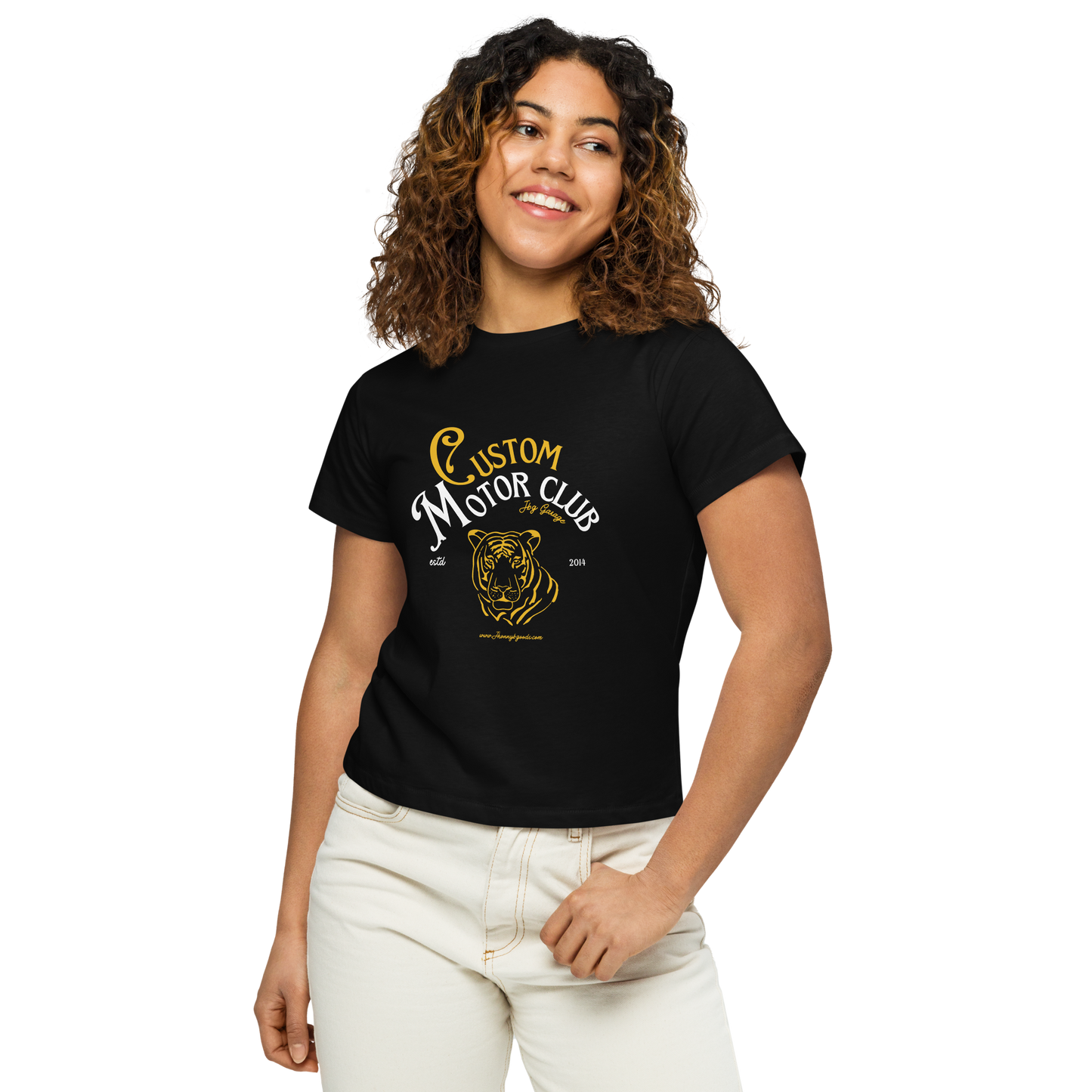 Custom Motor Club Women’s high-waisted t-shirt