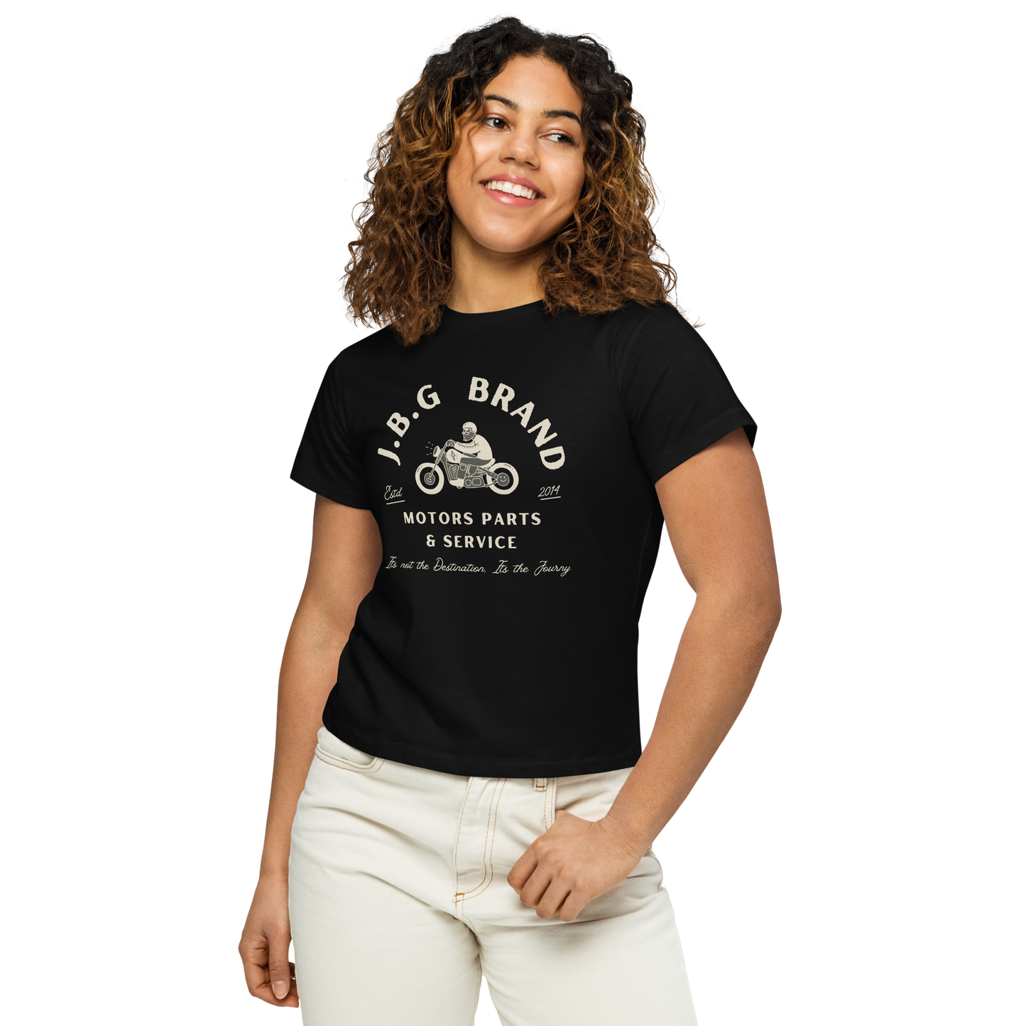 Not The Destination Its The Journey Women’s high-waisted t-shirt