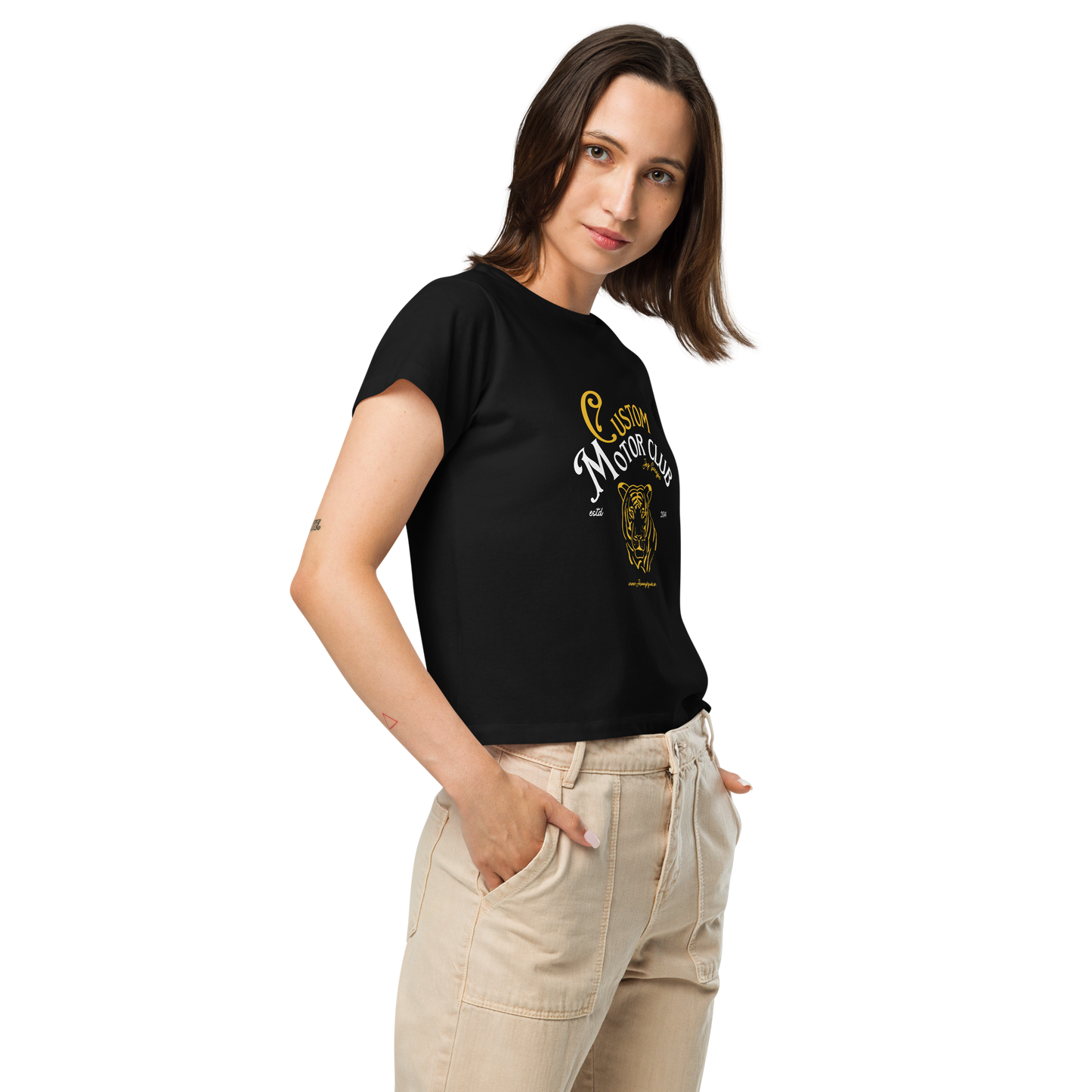 Custom Motor Club Women’s high-waisted t-shirt