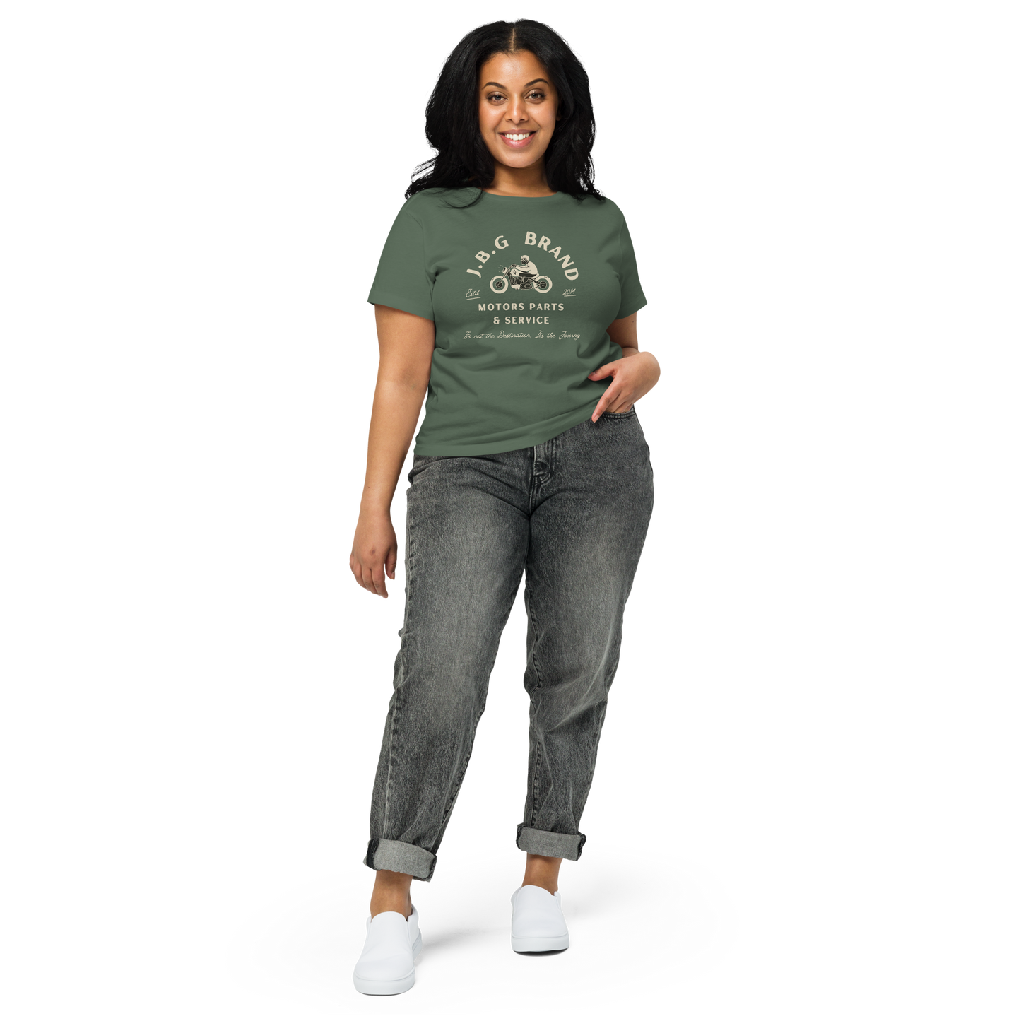 Not The Destination Its The Journey Women’s high-waisted t-shirt