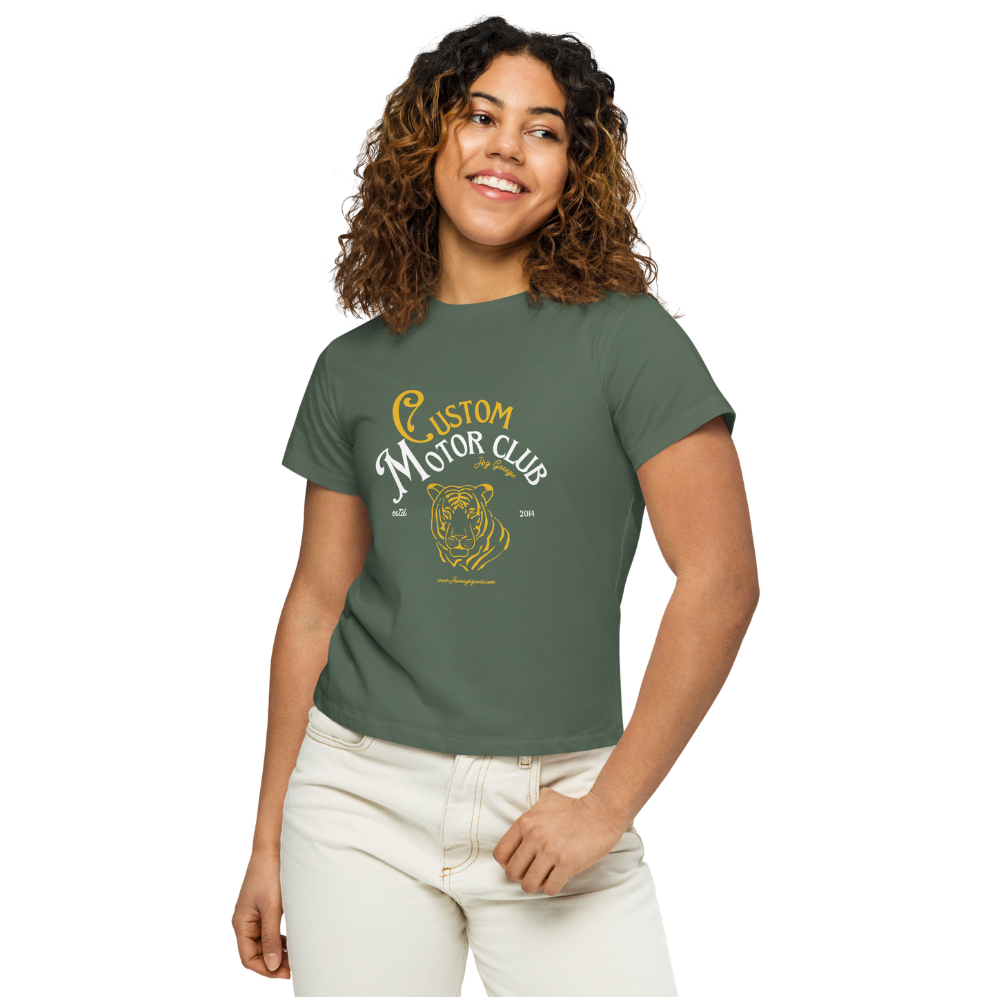 Custom Motor Club Women’s high-waisted t-shirt