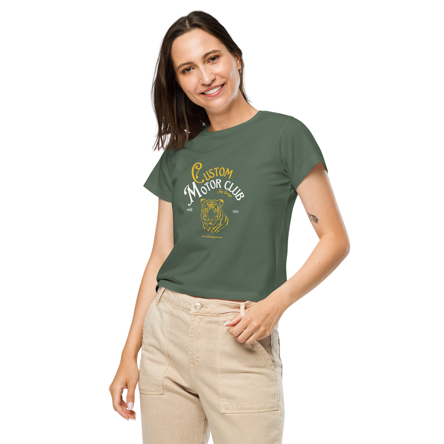 Custom Motor Club Women’s high-waisted t-shirt