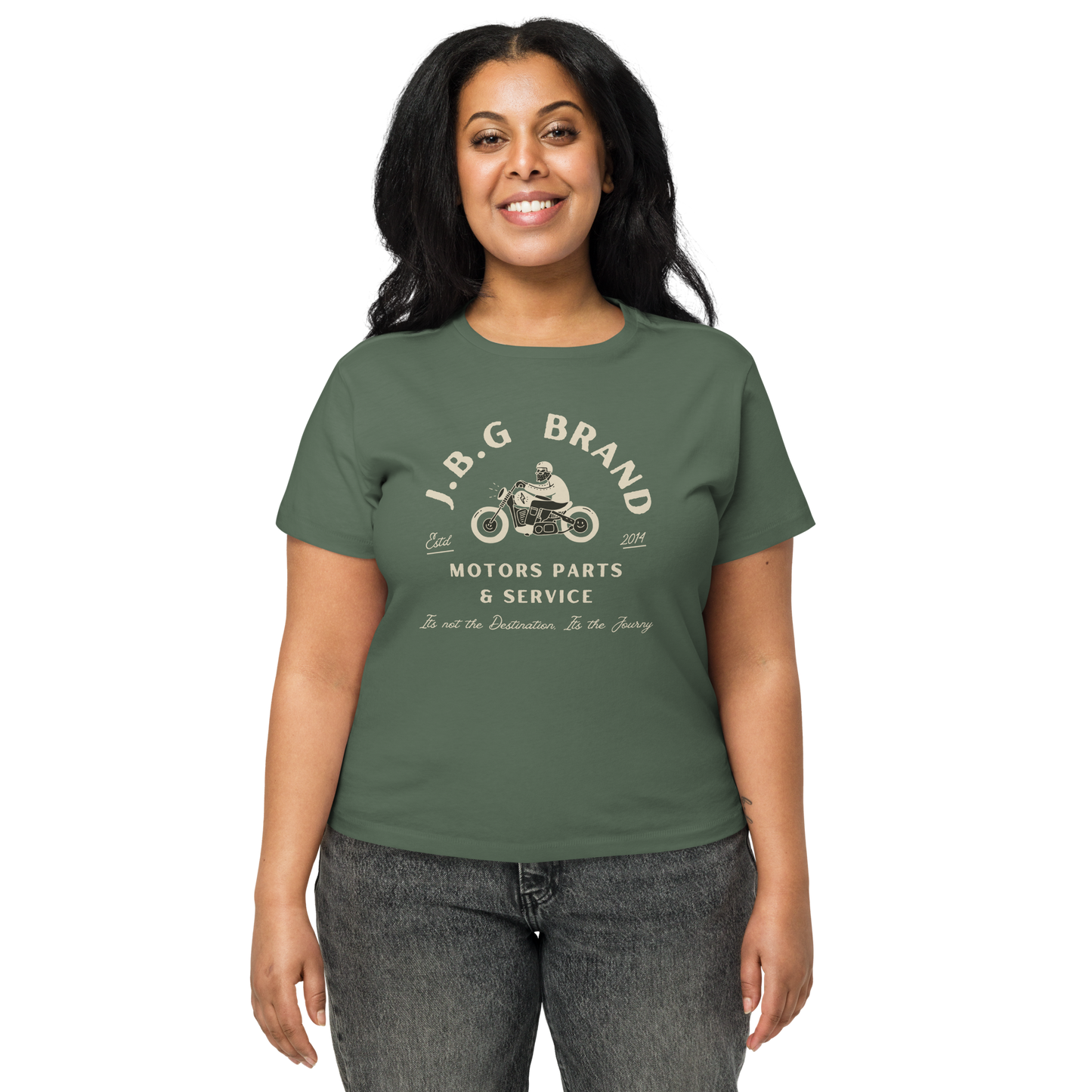 Not The Destination Its The Journey Women’s high-waisted t-shirt