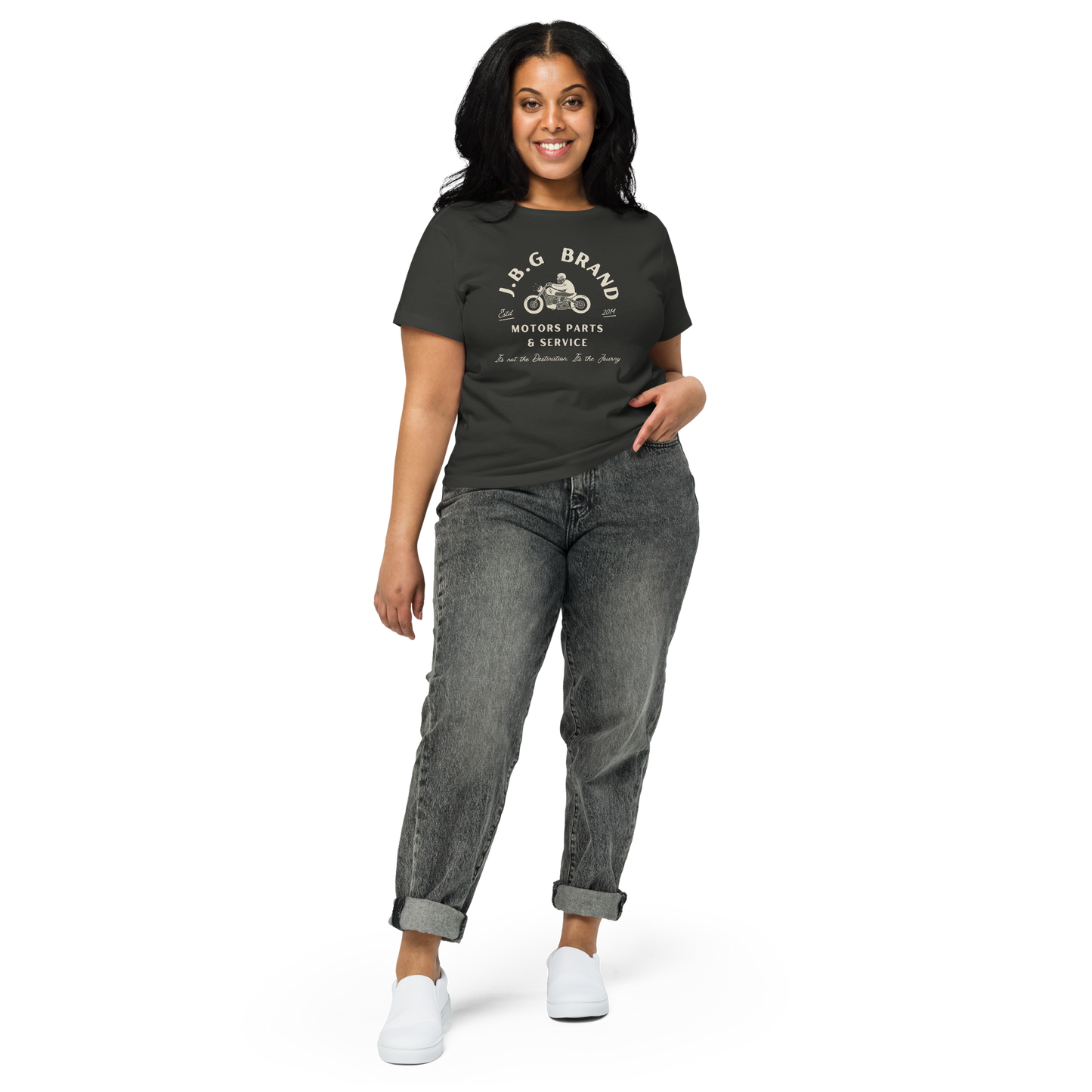 Not The Destination Its The Journey Women’s high-waisted t-shirt