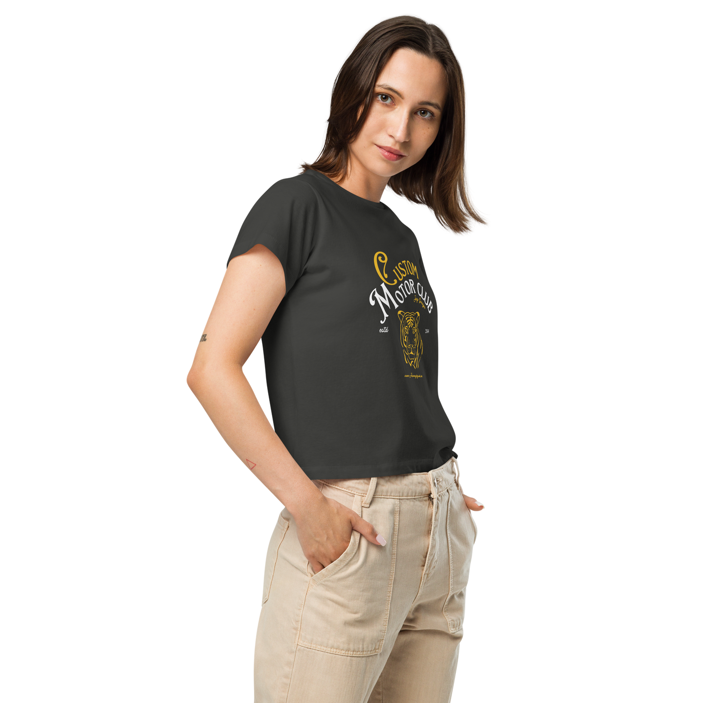 Custom Motor Club Women’s high-waisted t-shirt