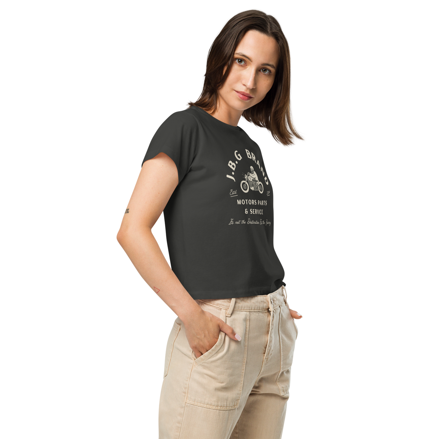 Not The Destination Its The Journey Women’s high-waisted t-shirt