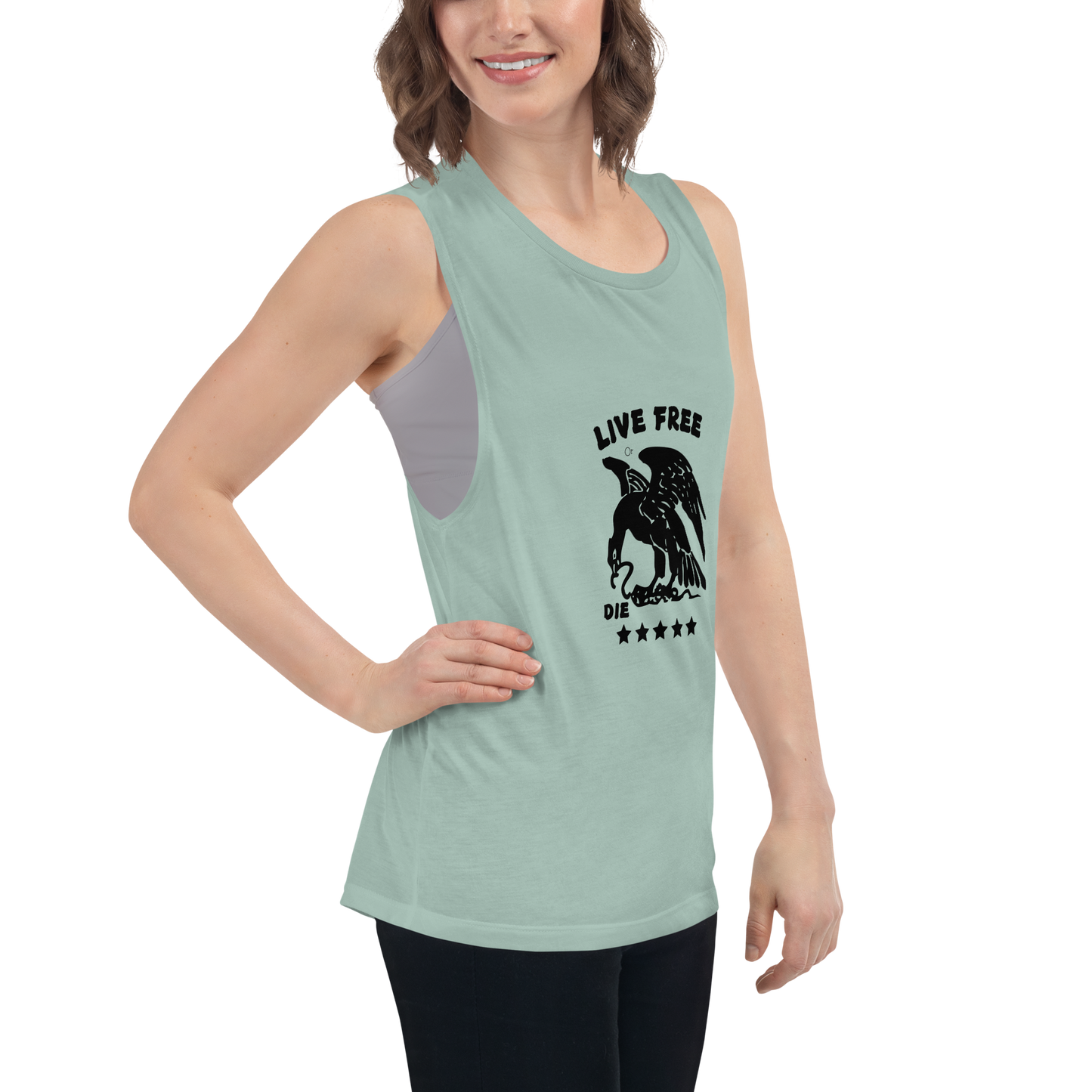 Free or die Ladies’ Muscle Tank