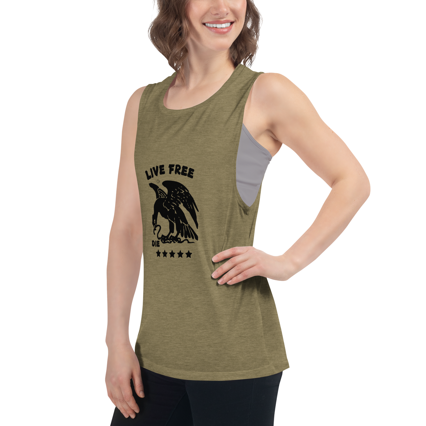 Free or die Ladies’ Muscle Tank