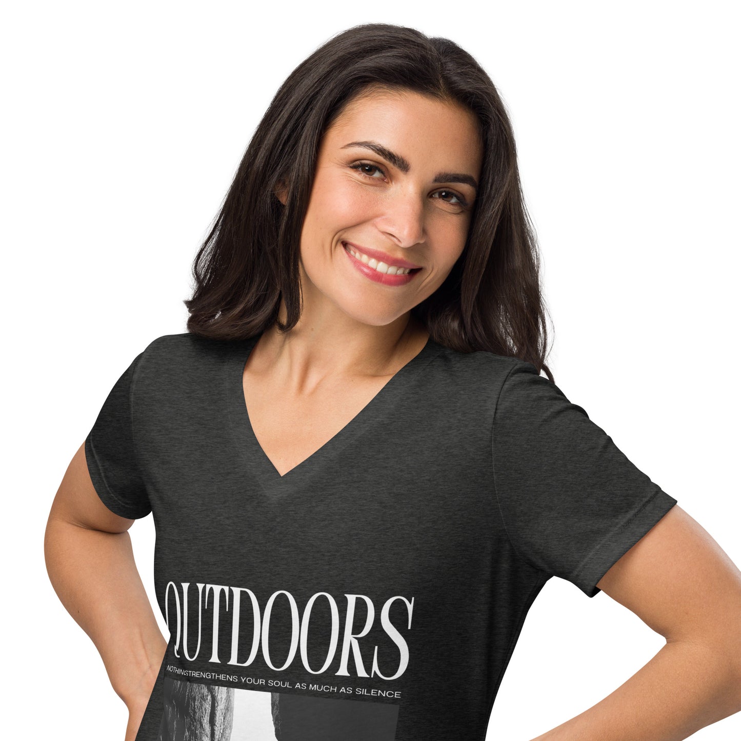 Outdoors Women’s relaxed v-neck t-shirt