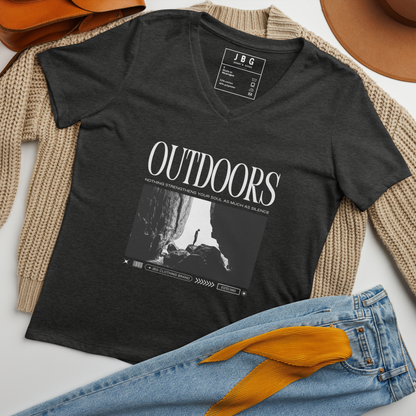 Outdoors Women’s relaxed v-neck t-shirt