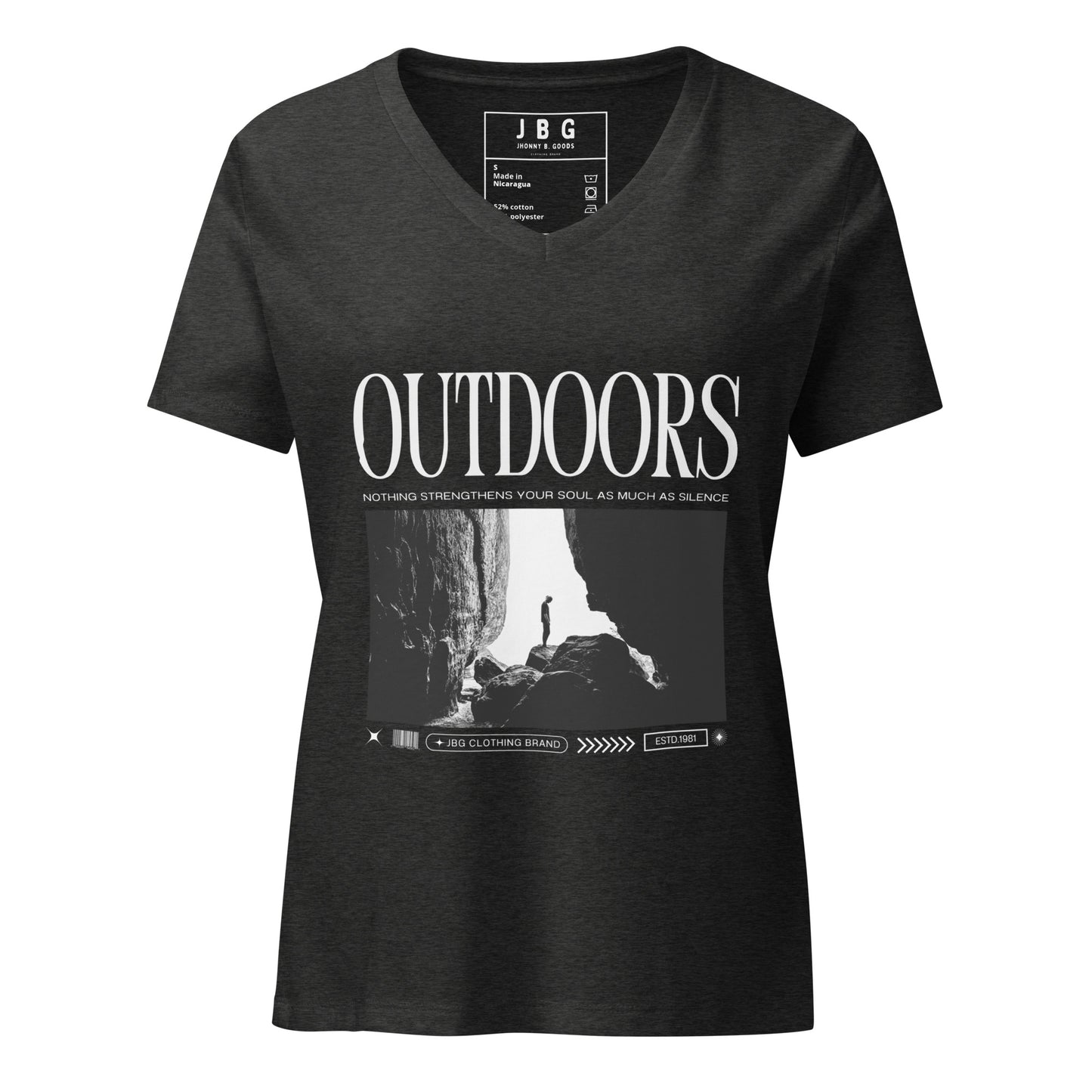 Outdoors Women’s relaxed v-neck t-shirt