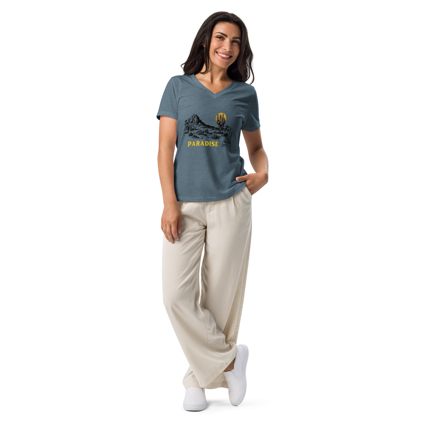 Paradise Women’s relaxed v-neck t-shirt