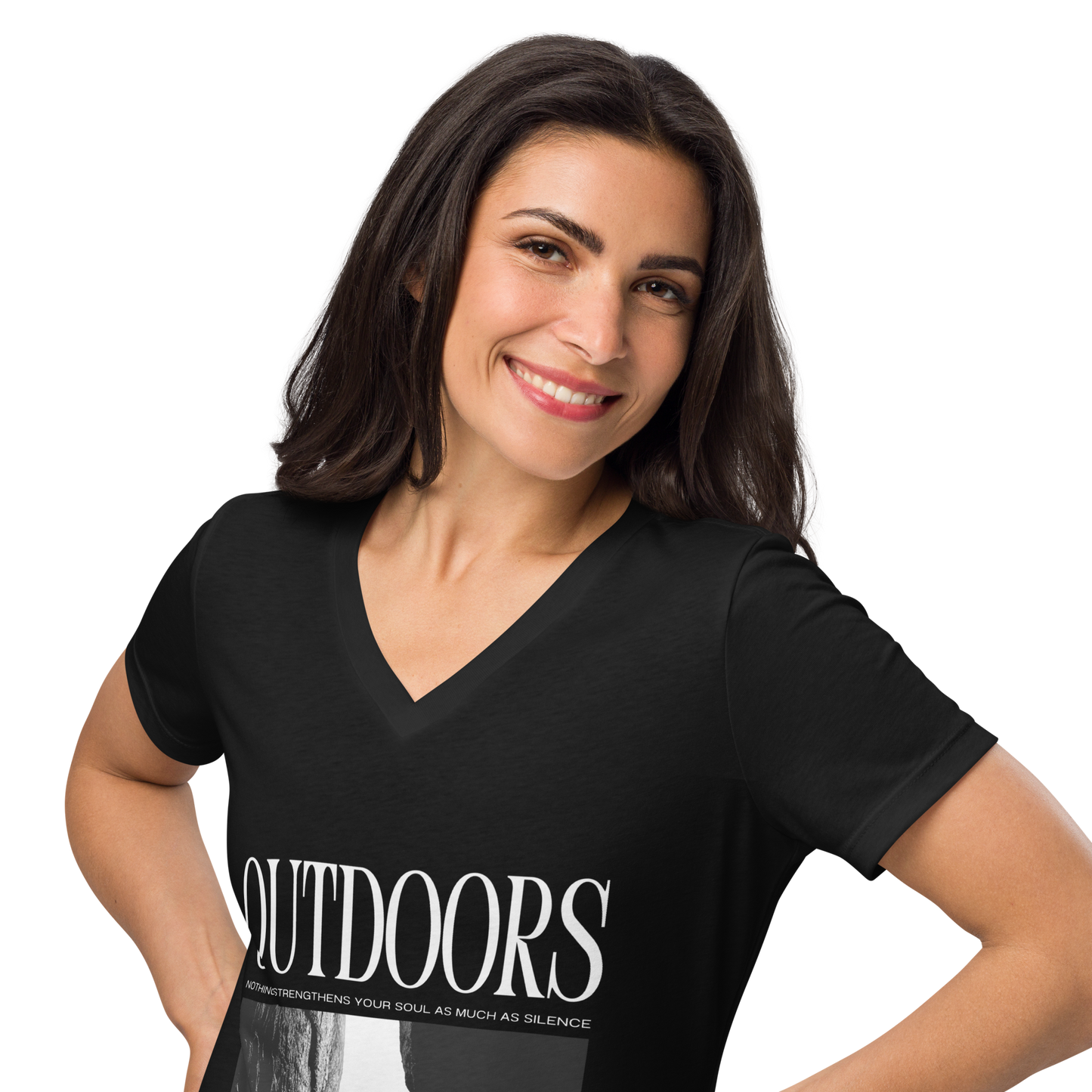 Outdoors Women’s relaxed v-neck t-shirt