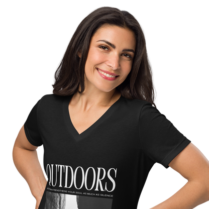 Outdoors Women’s relaxed v-neck t-shirt