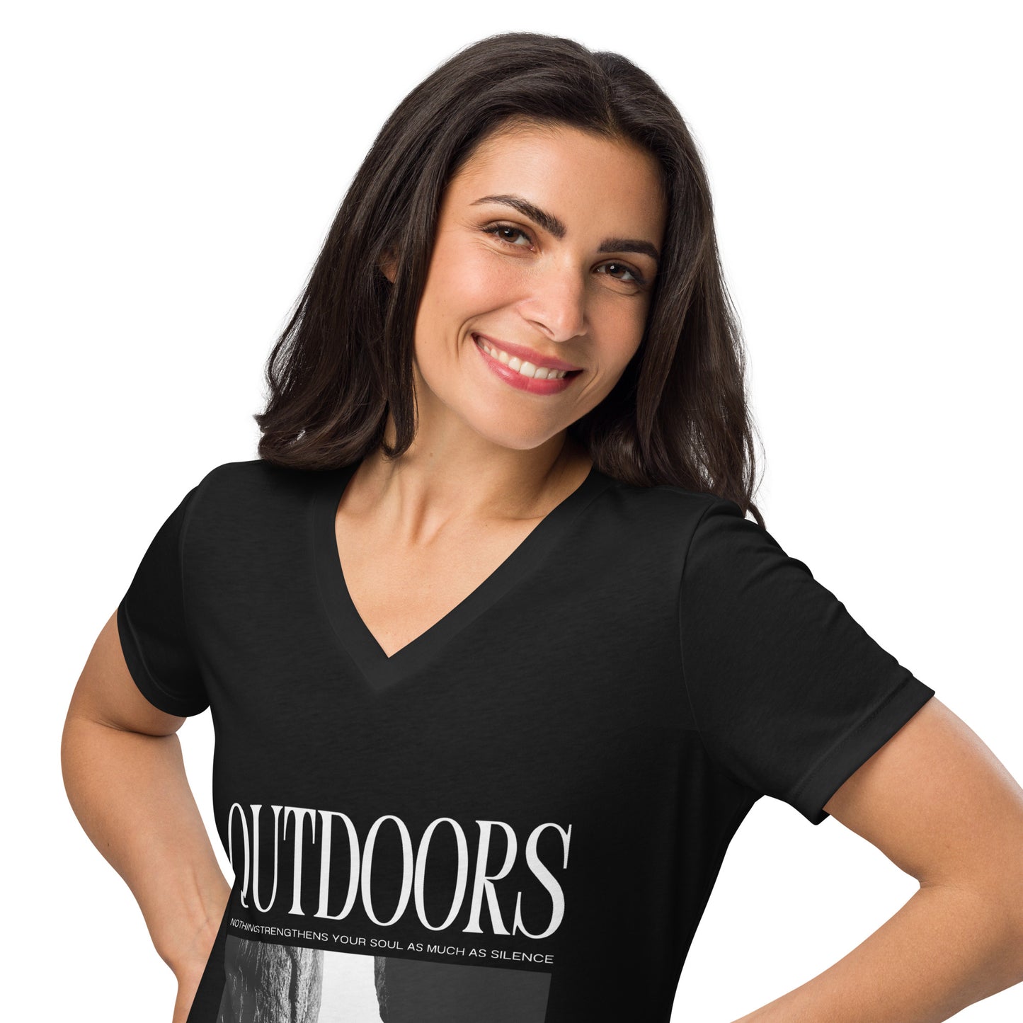 Outdoors Women’s relaxed v-neck t-shirt