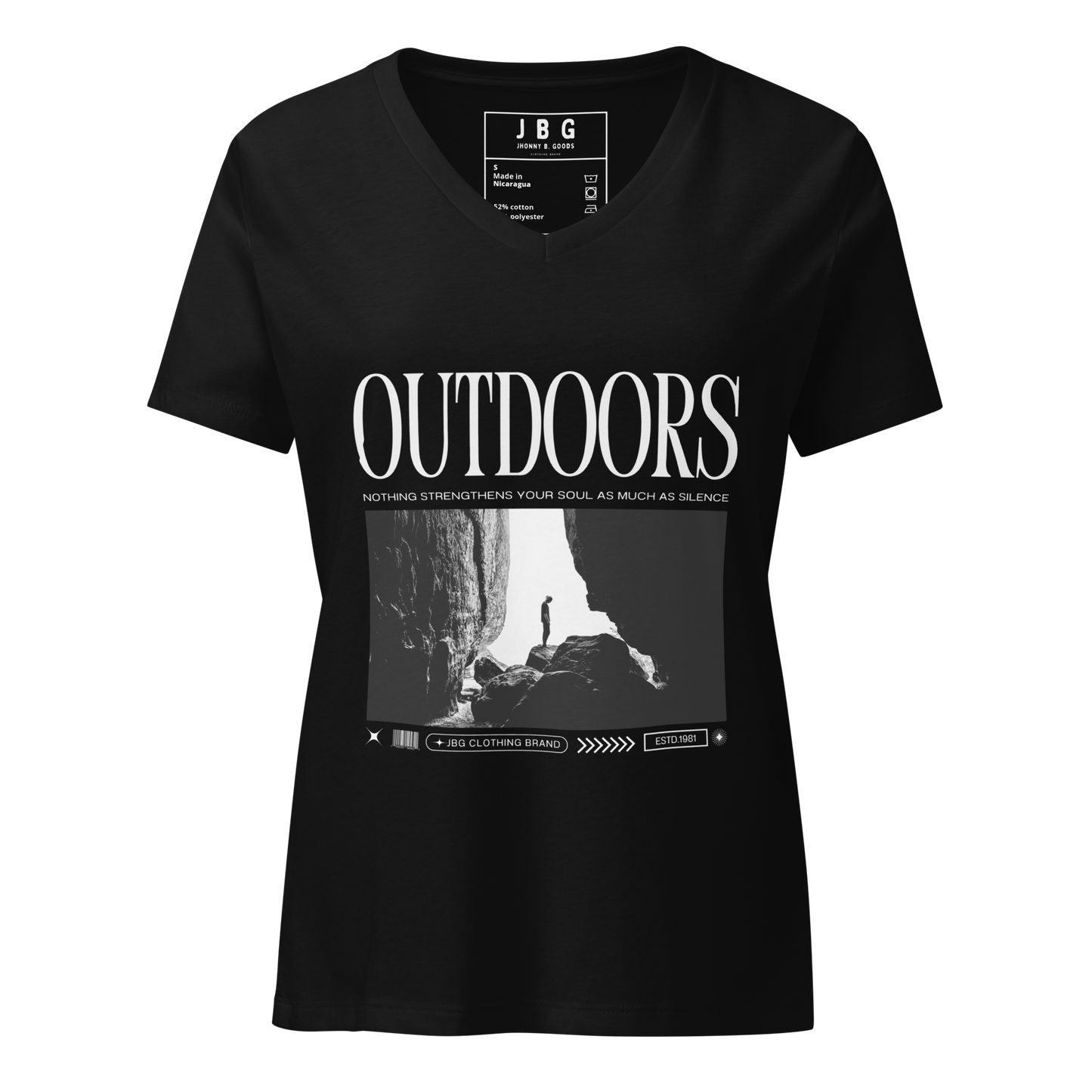 Outdoors Women’s relaxed v-neck t-shirt