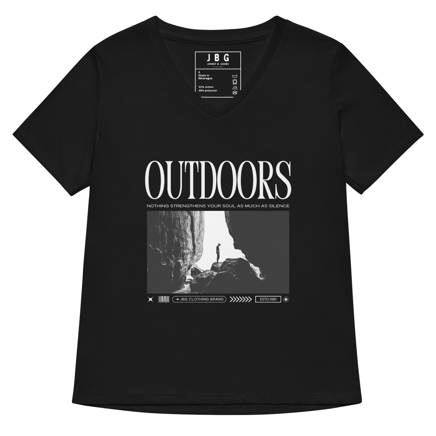 Outdoors Women’s relaxed v-neck t-shirt