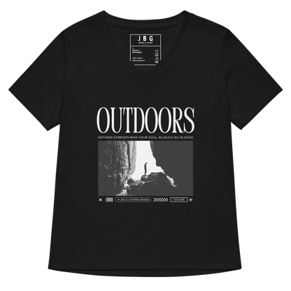 Outdoors Women’s relaxed v-neck t-shirt