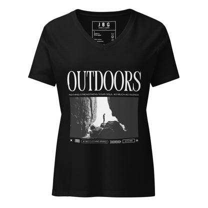 Outdoors Women’s relaxed v-neck t-shirt