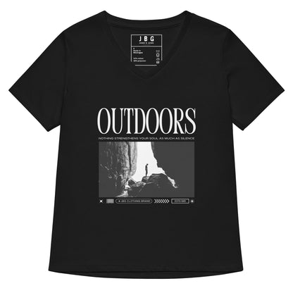 Outdoors Women’s relaxed v-neck t-shirt