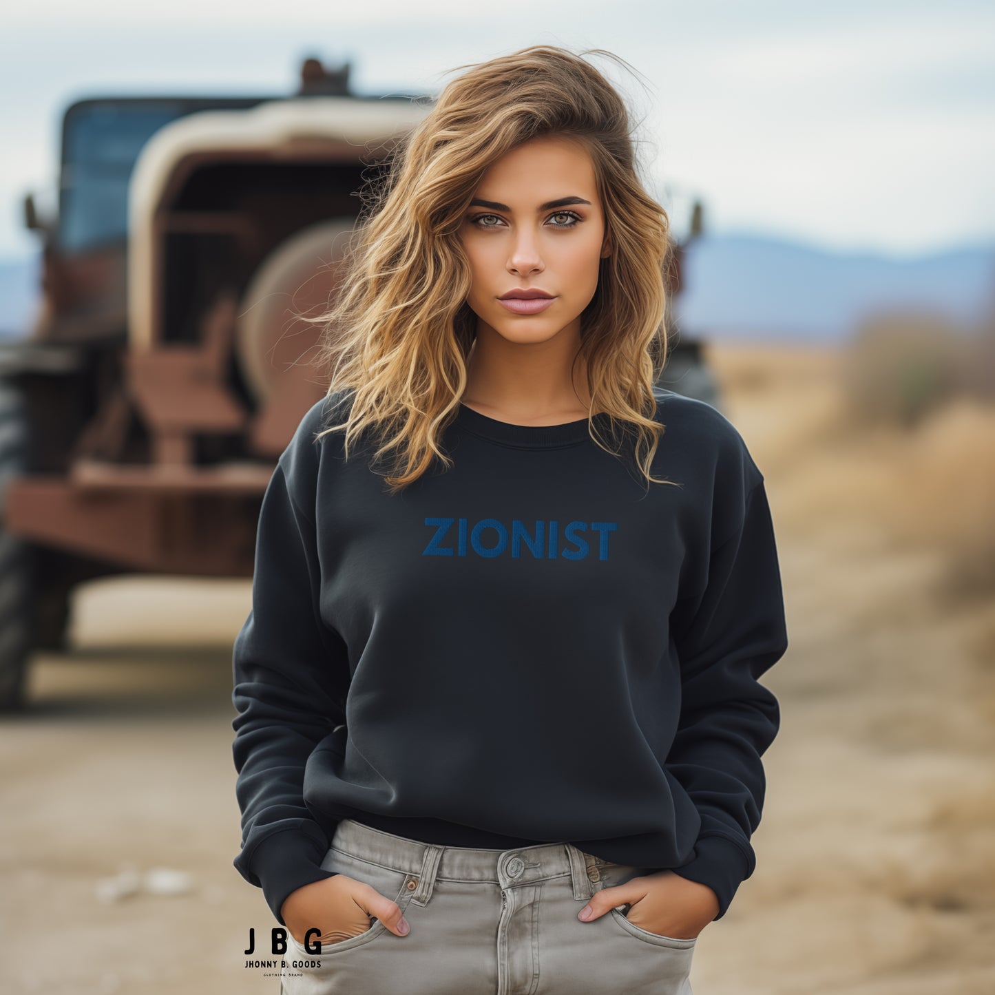 Zionist women's embroiderd Premium Sweatshirt